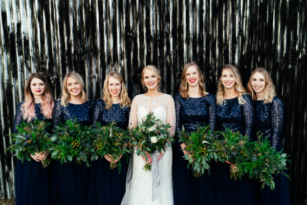 A Celestial Inspired Winter Solstice Wedding in The Cotswolds + Glamorous Justin Alexander Gown
