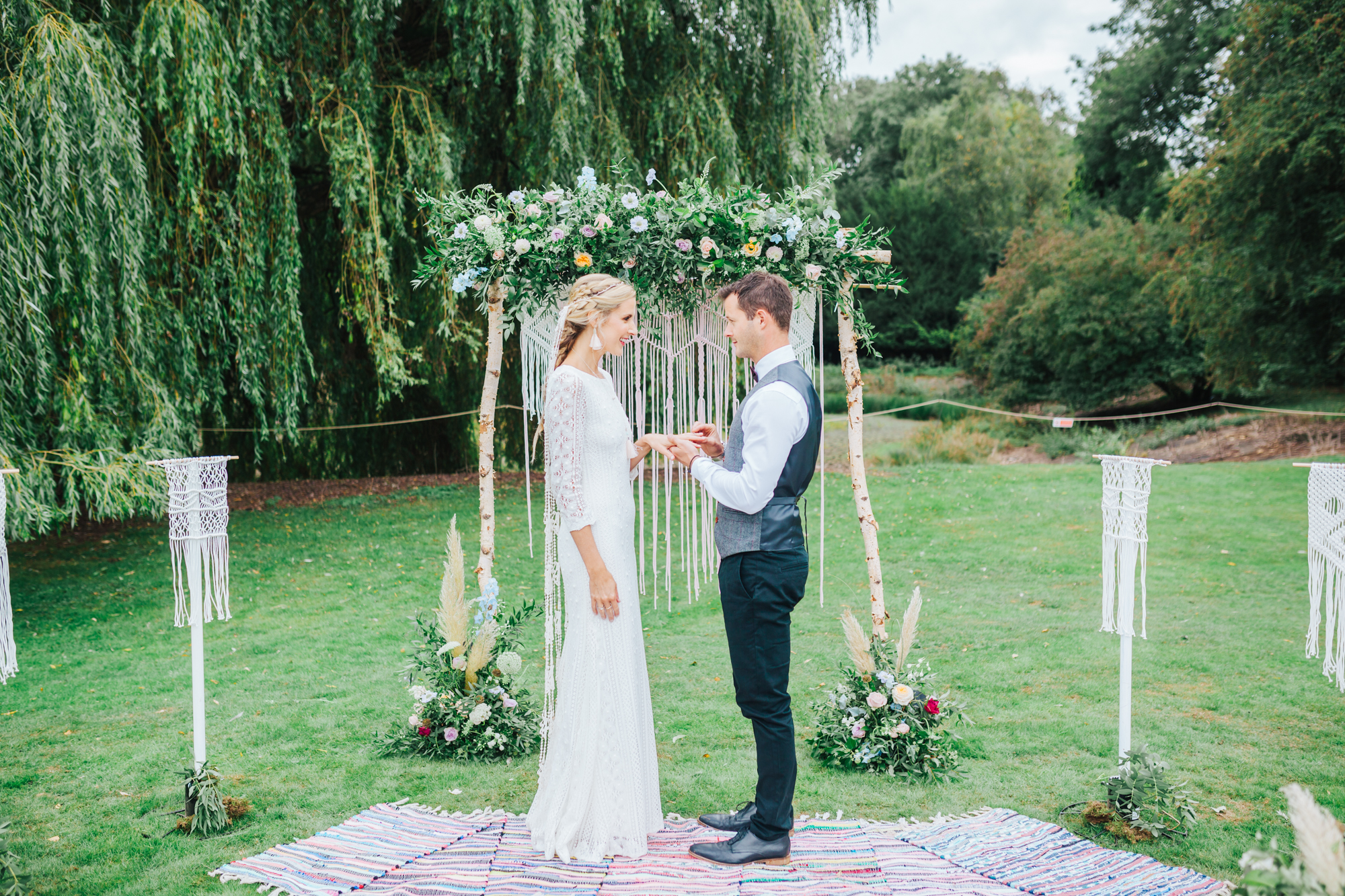 Bohemian outdoor spring wedding editorial