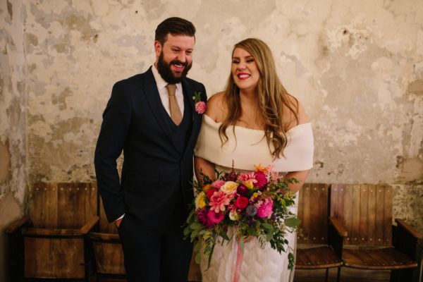 A Halfpenny Tassel Skirt For a Beautiful Curvy Bride + Her Modern, Fun + Colourful Wedding
