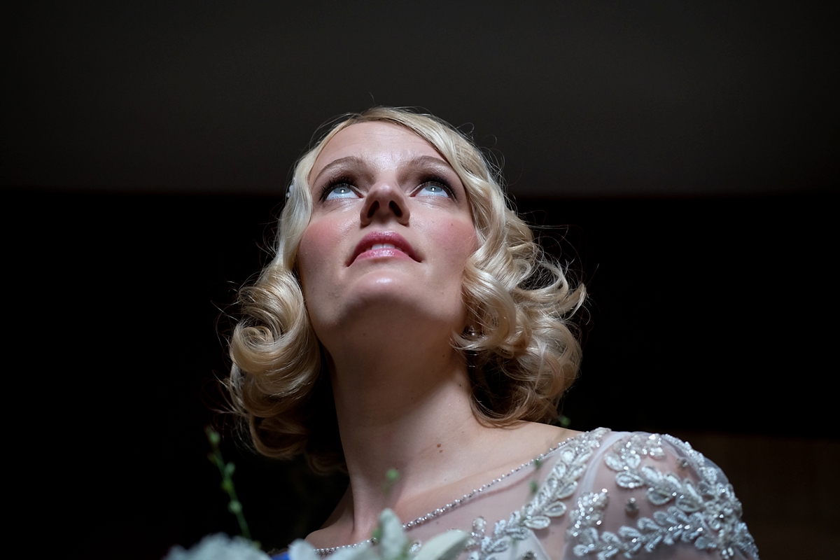Halfpenny London wedding dress Art Deco inspired bride 7