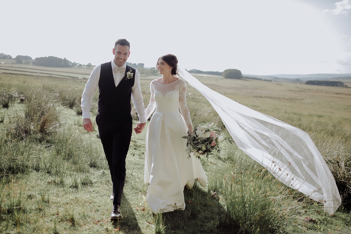 Jesus Peiro dress botanical Northumbria countryside wedding 14