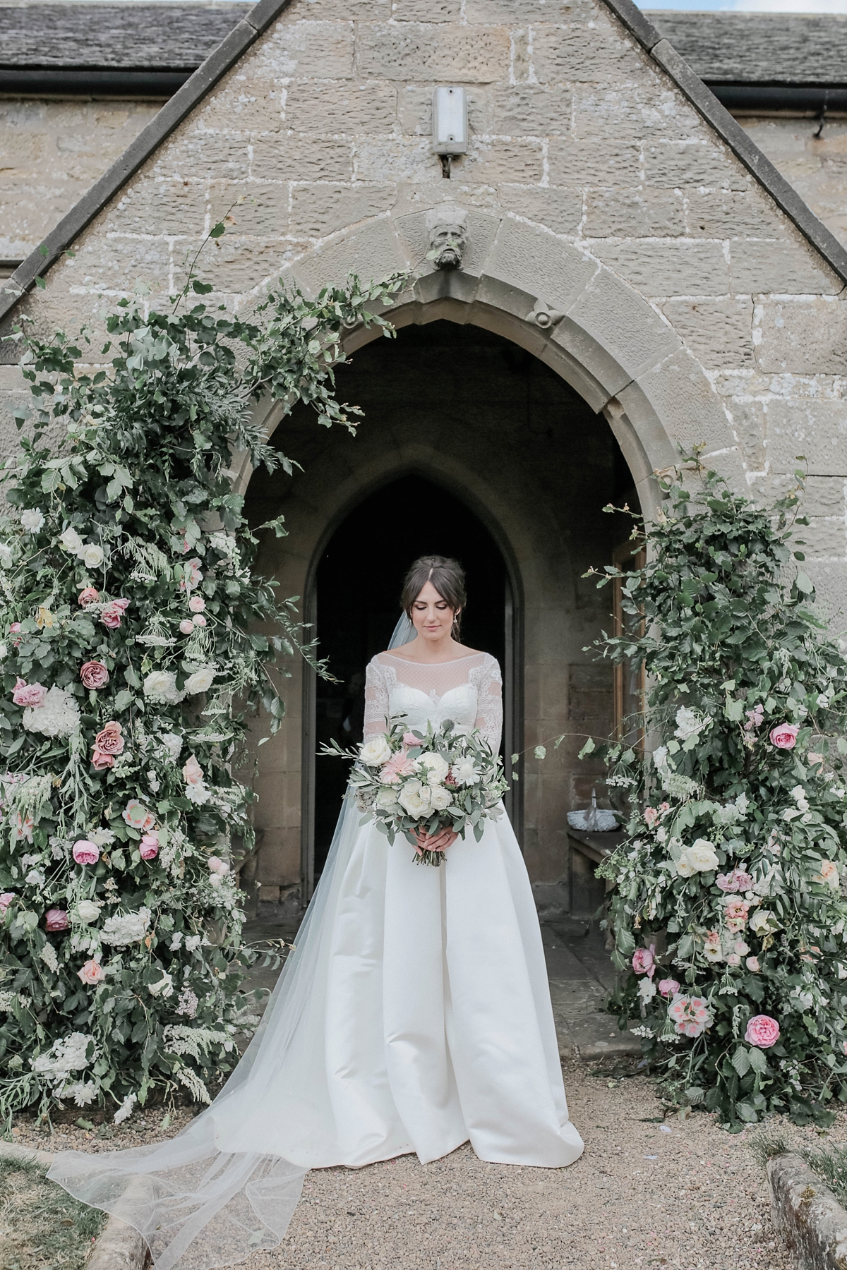 Jesus Peiro dress botanical Northumbria countryside wedding 32