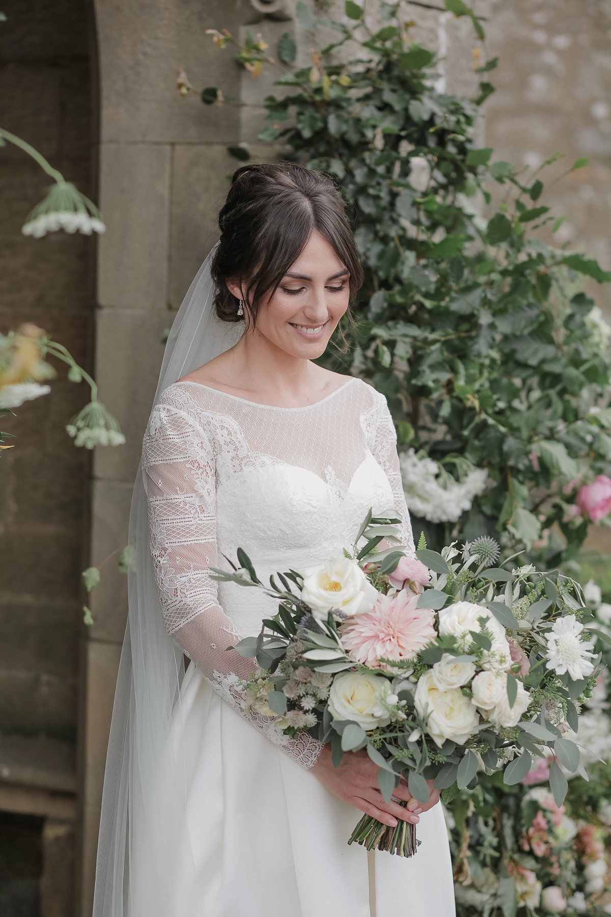 Jesus Peiro dress botanical Northumbria countryside wedding 33