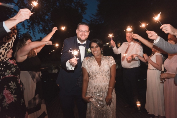 A Gold Embellished Jenny Packham Gown For a Glamorous Country House + Tree House Wedding