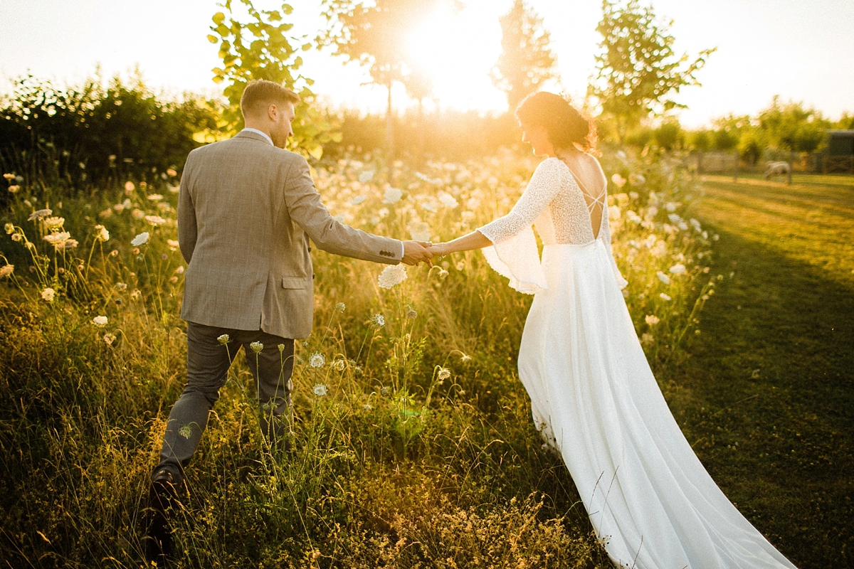 Rolling in Roses boho bride dress South Farm wedding 36