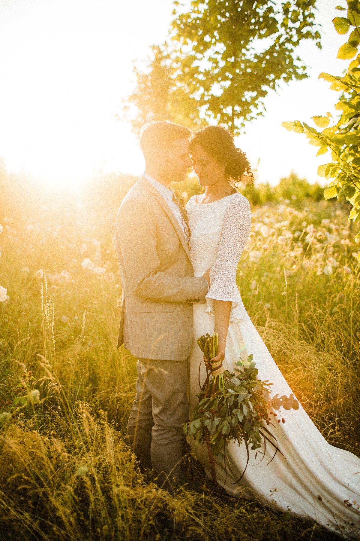 Rolling in Roses boho bride dress South Farm wedding 39