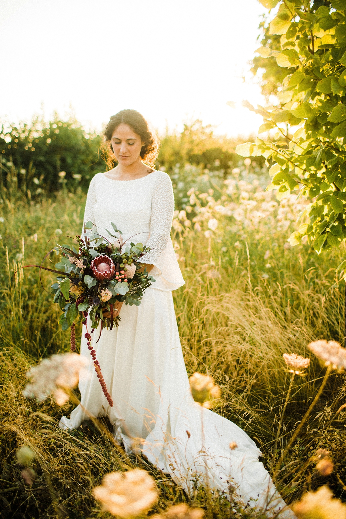 Rolling in Roses boho bride dress South Farm wedding 40