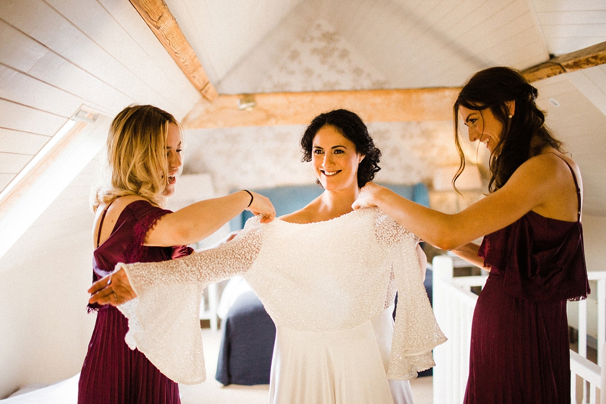 Rolling in Roses boho bride dress South Farm wedding 7