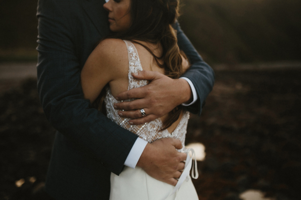 Sparkling Theia Couture + a First Look For an Intimate and Glamorous Scottish Castle Wedding