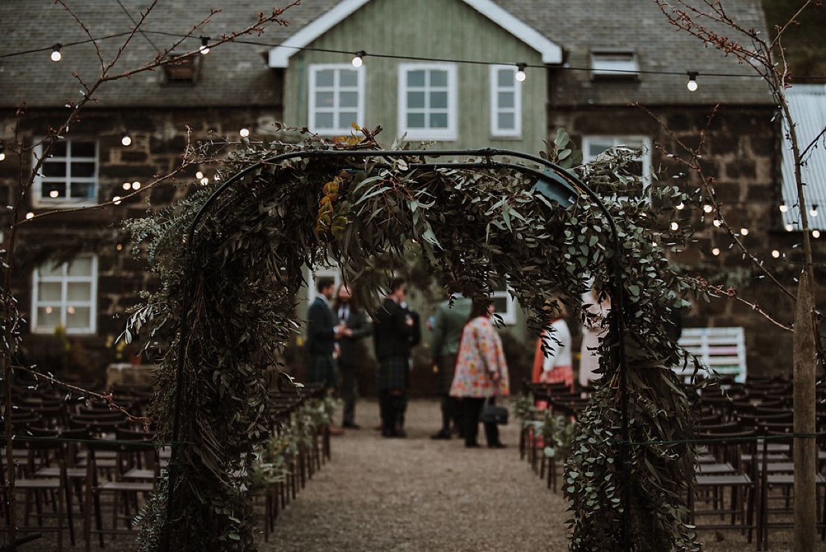 Susanna Greening dress outdoor Spring wedding Scotland 12