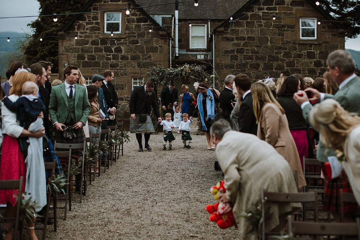 Susanna Greening dress outdoor Spring wedding Scotland 20