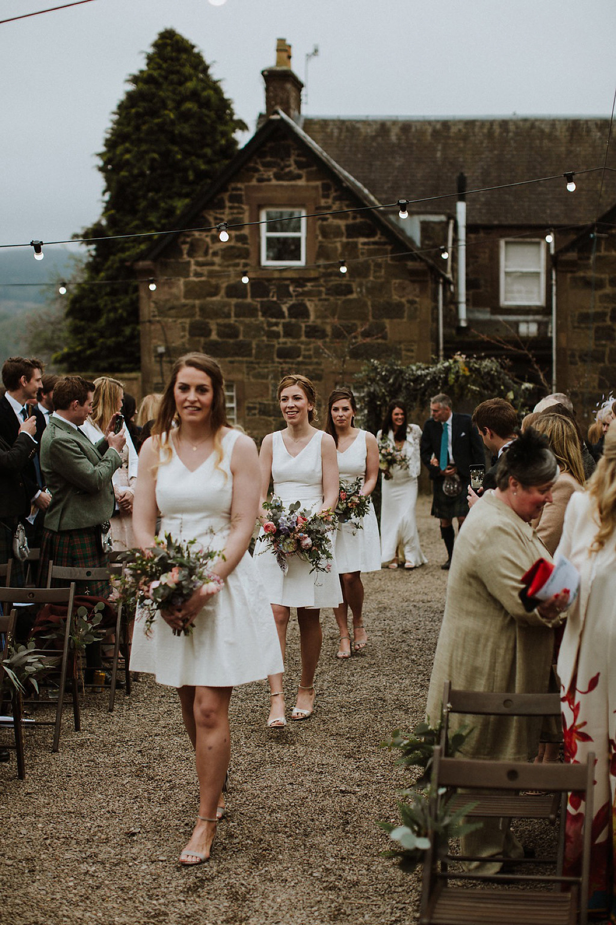 Susanna Greening dress outdoor Spring wedding Scotland 21