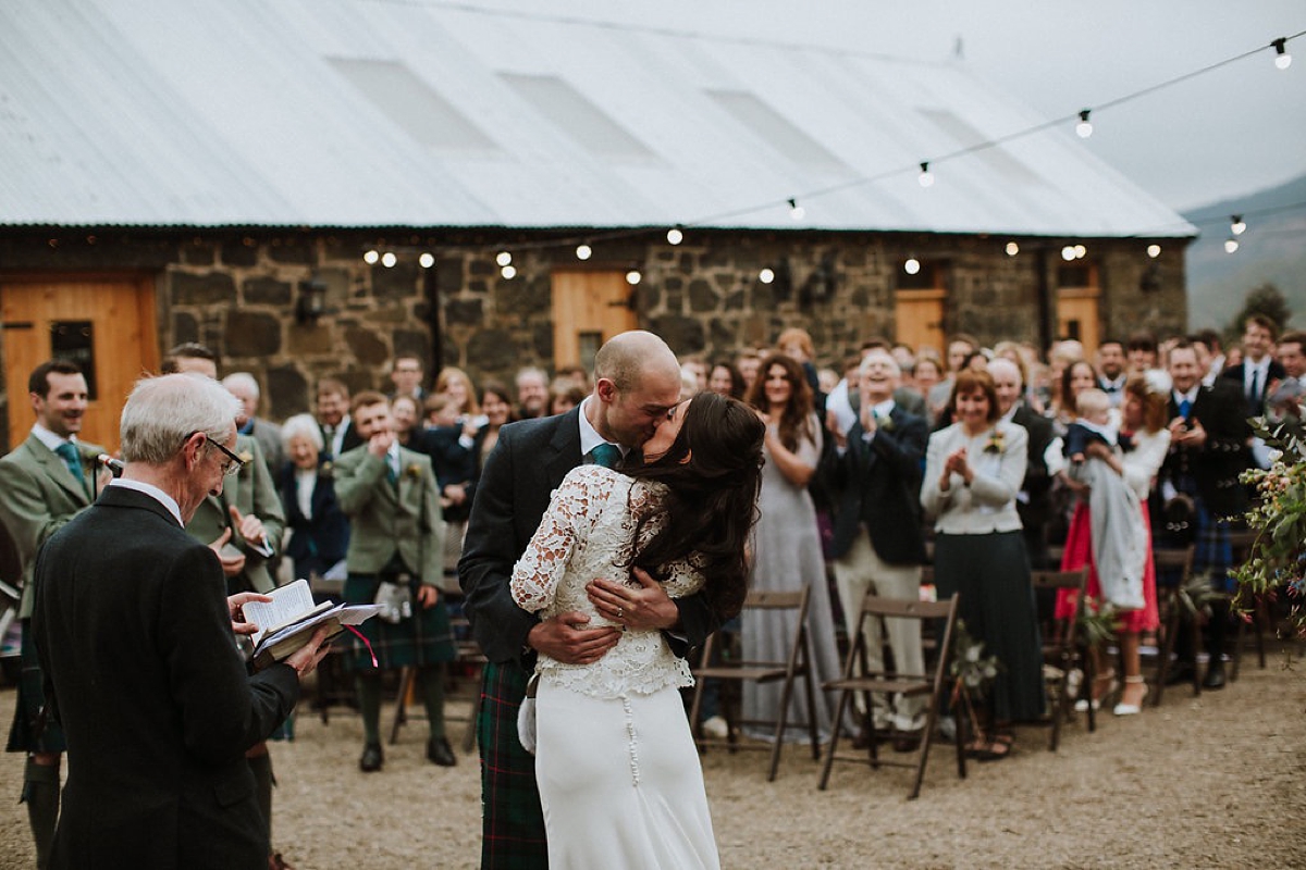 Susanna Greening dress outdoor Spring wedding Scotland 26