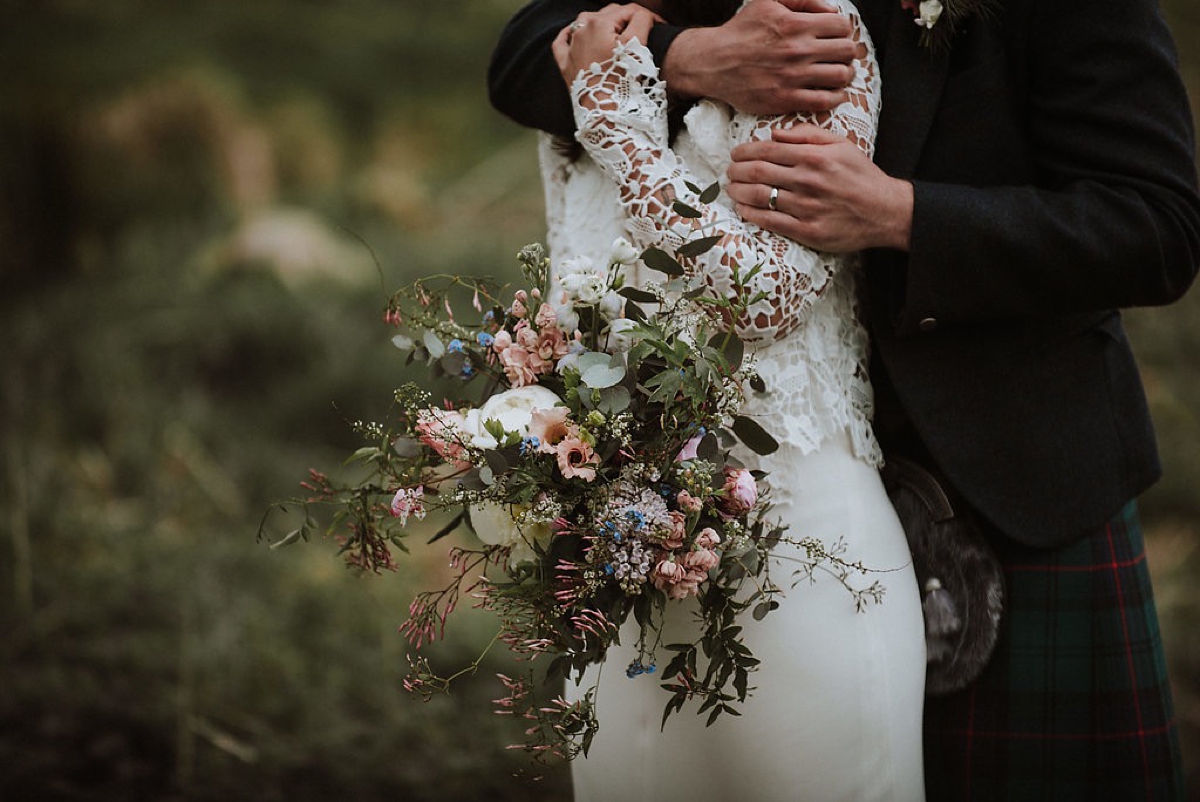 Susanna Greening dress outdoor Spring wedding Scotland 37