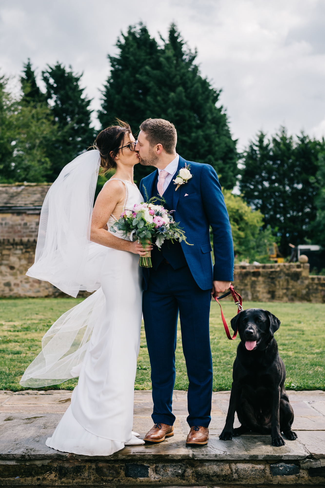 01 Black labrador at a wedding