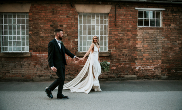 A L’eto Bridal Dress for a Chic and Modern Industrial Mill Wedding