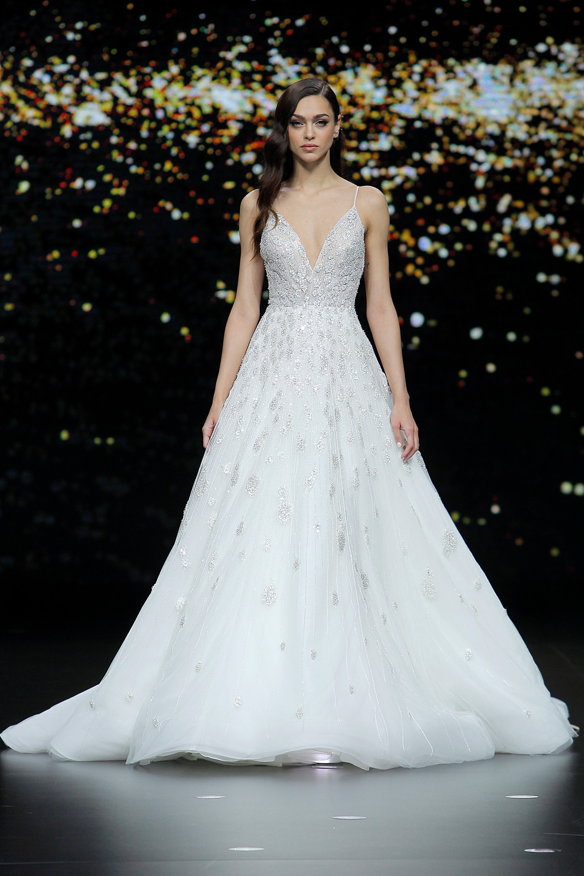 35 SHINING Pronovias Fashion Show 2019 - Pronovias 2020 Collection, 'Beyond The Stars': Images + Video from the Barcelona Fashion Show 35 SHINING Pronovias Fashion Show 2019