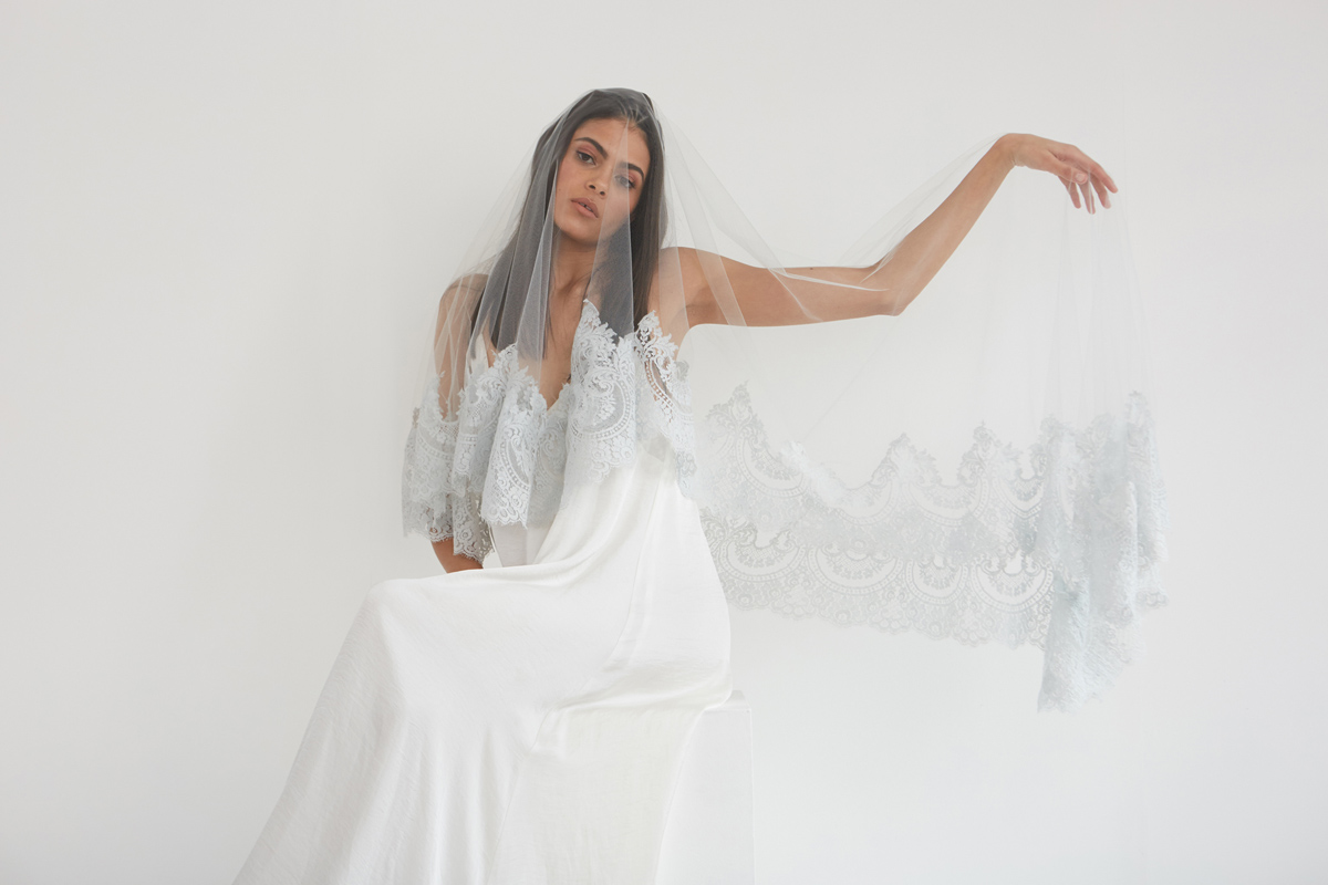 Ann Marie Faulkner modern wedding veils azul 5