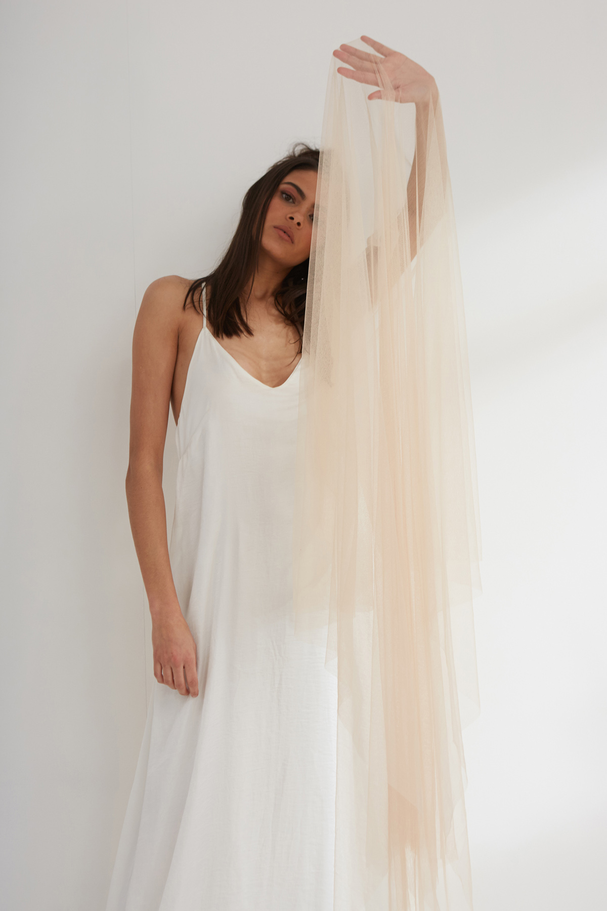 Ann Marie Faulkner modern wedding veils peaches 6