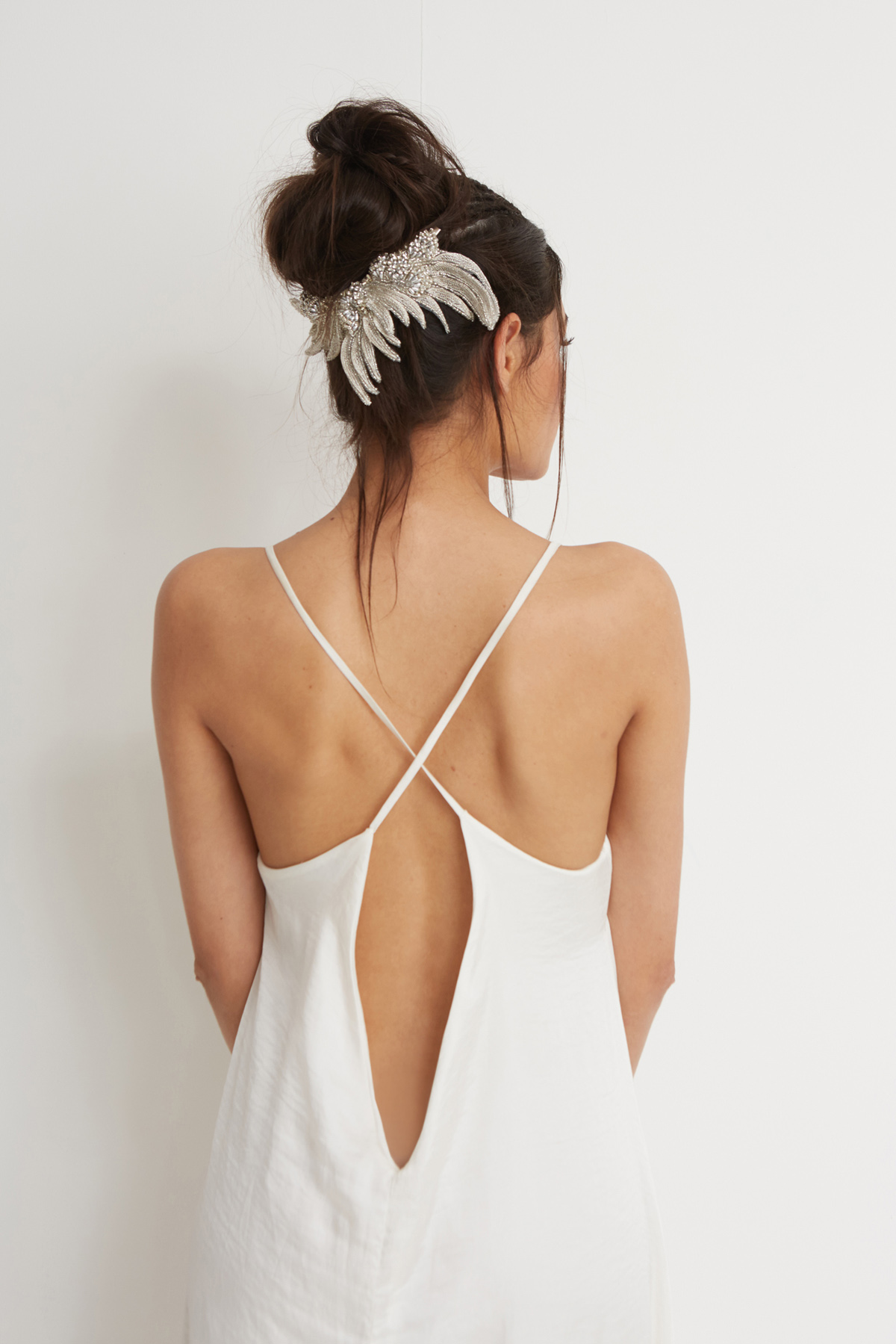 Ann Marie Faulkner modern wedding veils winged crescent 2