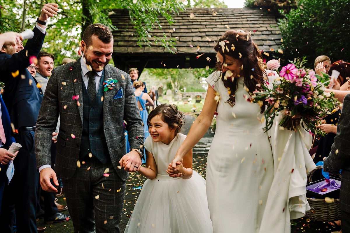 Colourful floral country cottage wedding 18