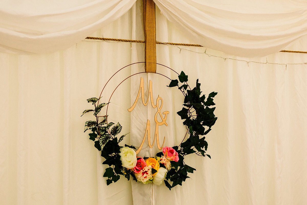 Colourful floral country cottage wedding 30