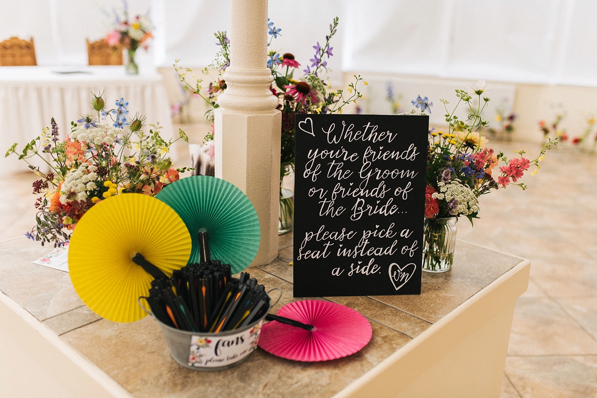 Colourful summer wedding papercranes 22