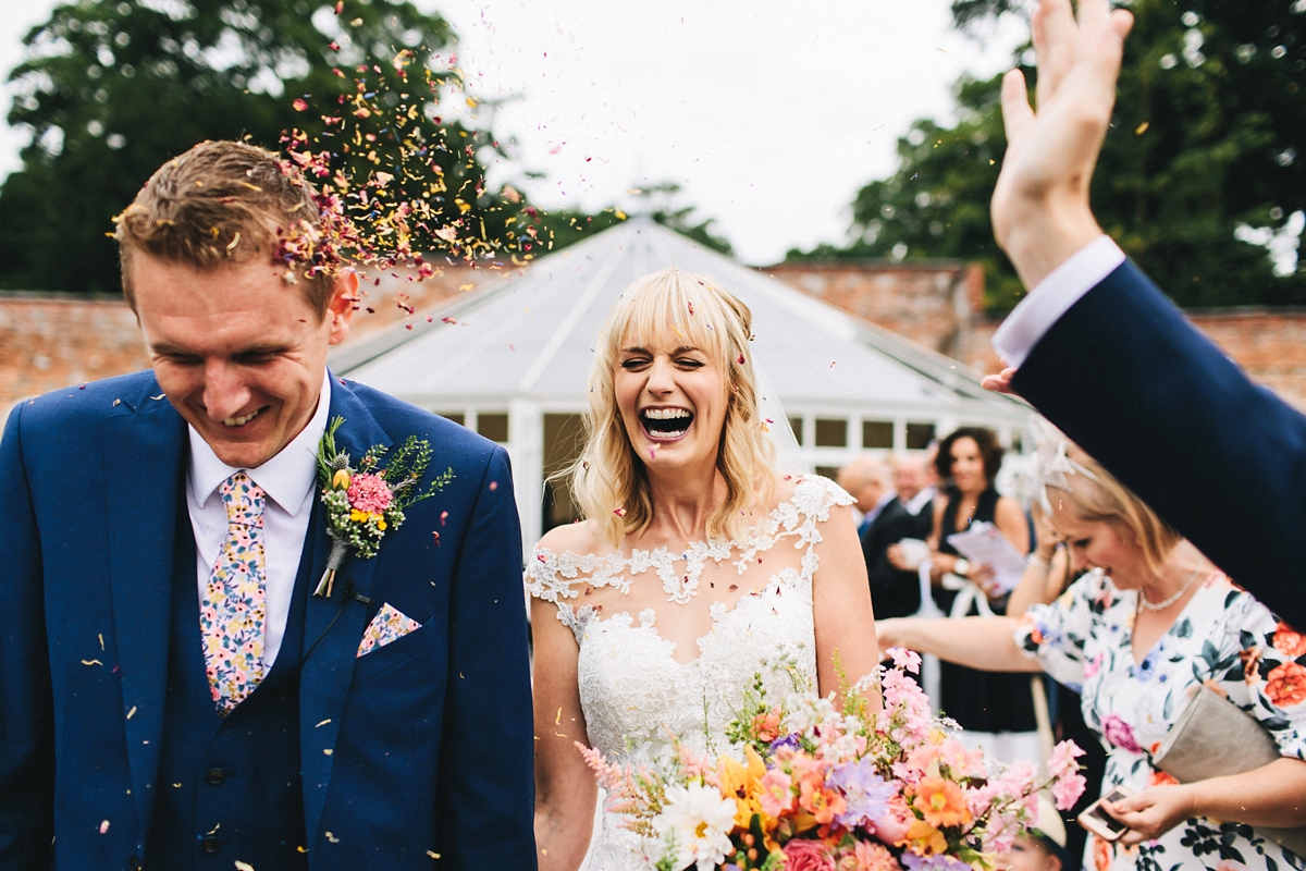 Colourful summer wedding papercranes 29