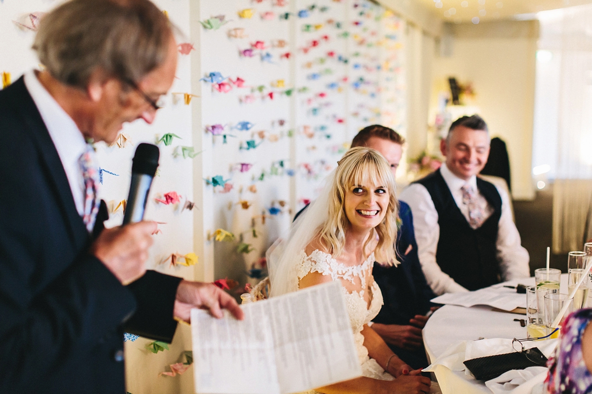 Colourful summer wedding papercranes 59