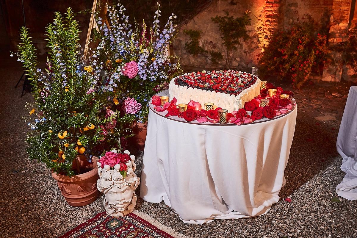 Floral embroidered dress Italian garden wedding 58