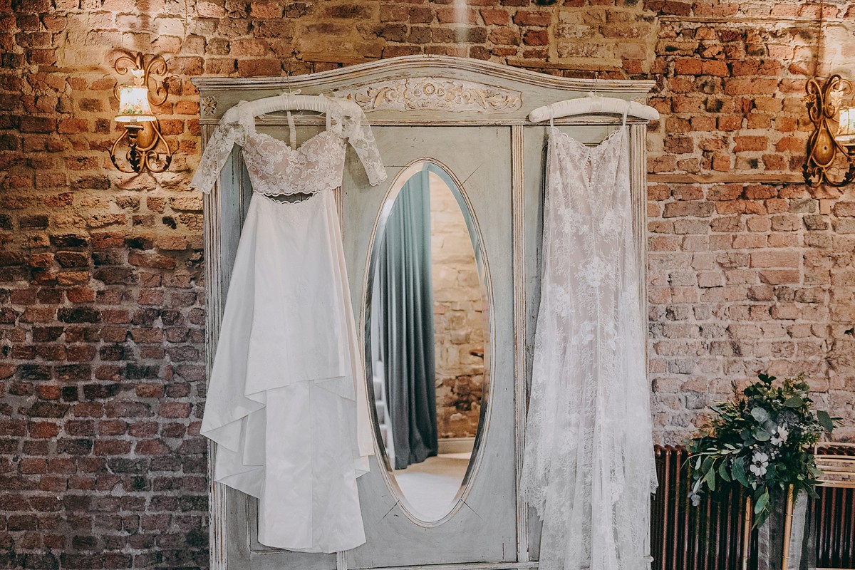 Modern bridal separates Le Petite Chateau wedding Northumberland 5