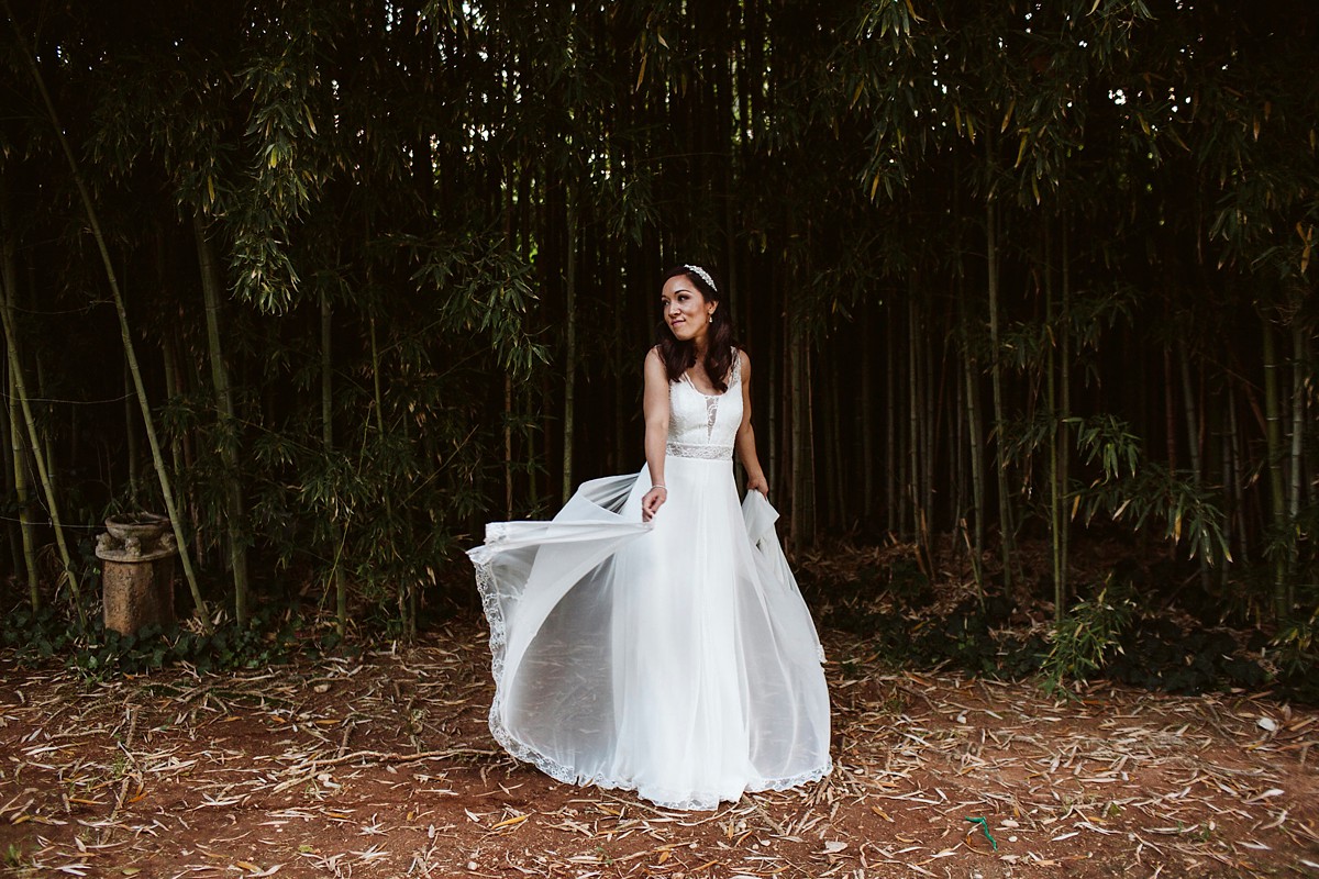 Rembo Styling bride outdoor garden wedding 42 - A Romantic Rembo Styling Dress for a Multicultural Destination Wedding in Spain Rembo Styling bride outdoor garden wedding 42