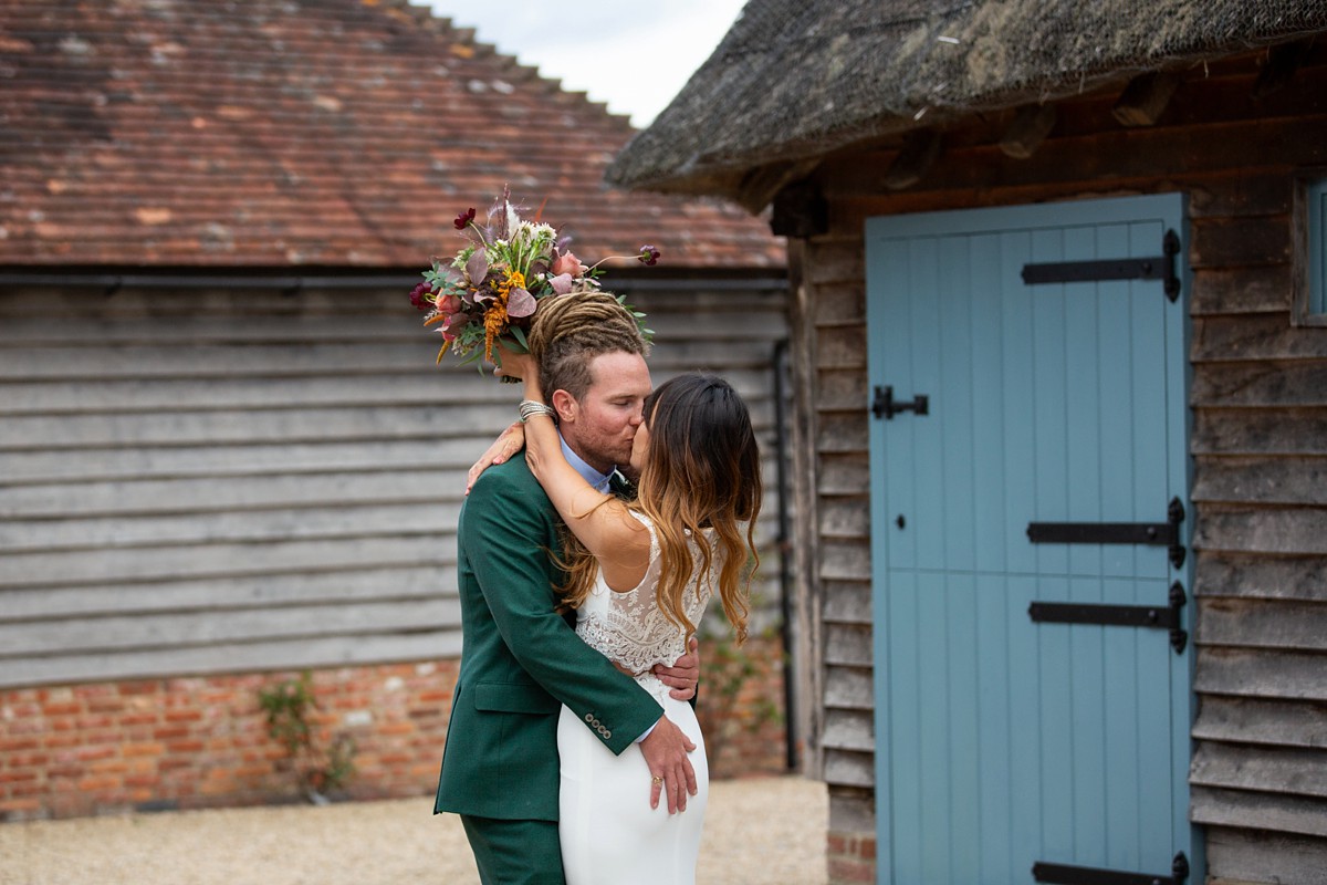 Rime Arodaky separates Cross Cultural colourful farm wedding 35