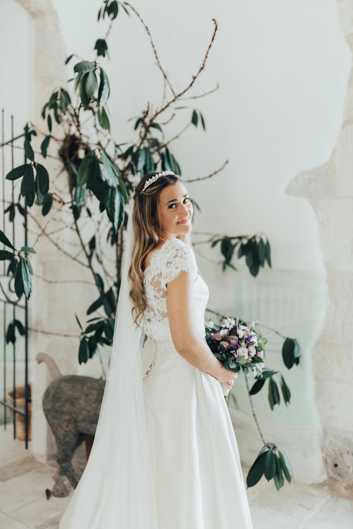 Sassi Holford Bride Château de Mazelières wedding France 15 - A Sassi Holford Silk Dress for an Intimate Destination Wedding in a French Chateau Sassi Holford Bride Château de Mazelières wedding France 15