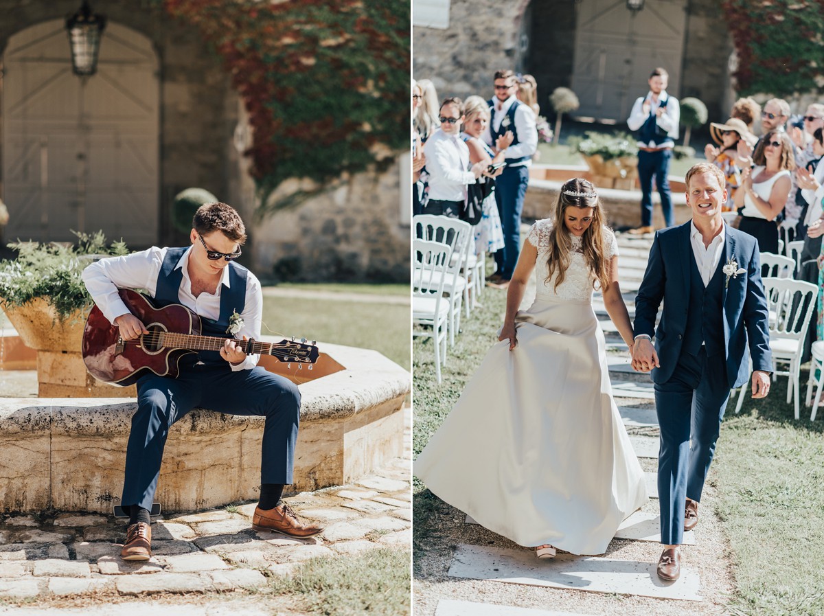 Sassi Holford Bride Château de Mazelières wedding France 21 - A Sassi Holford Silk Dress for an Intimate Destination Wedding in a French Chateau Sassi Holford Bride Château de Mazelières wedding France 21