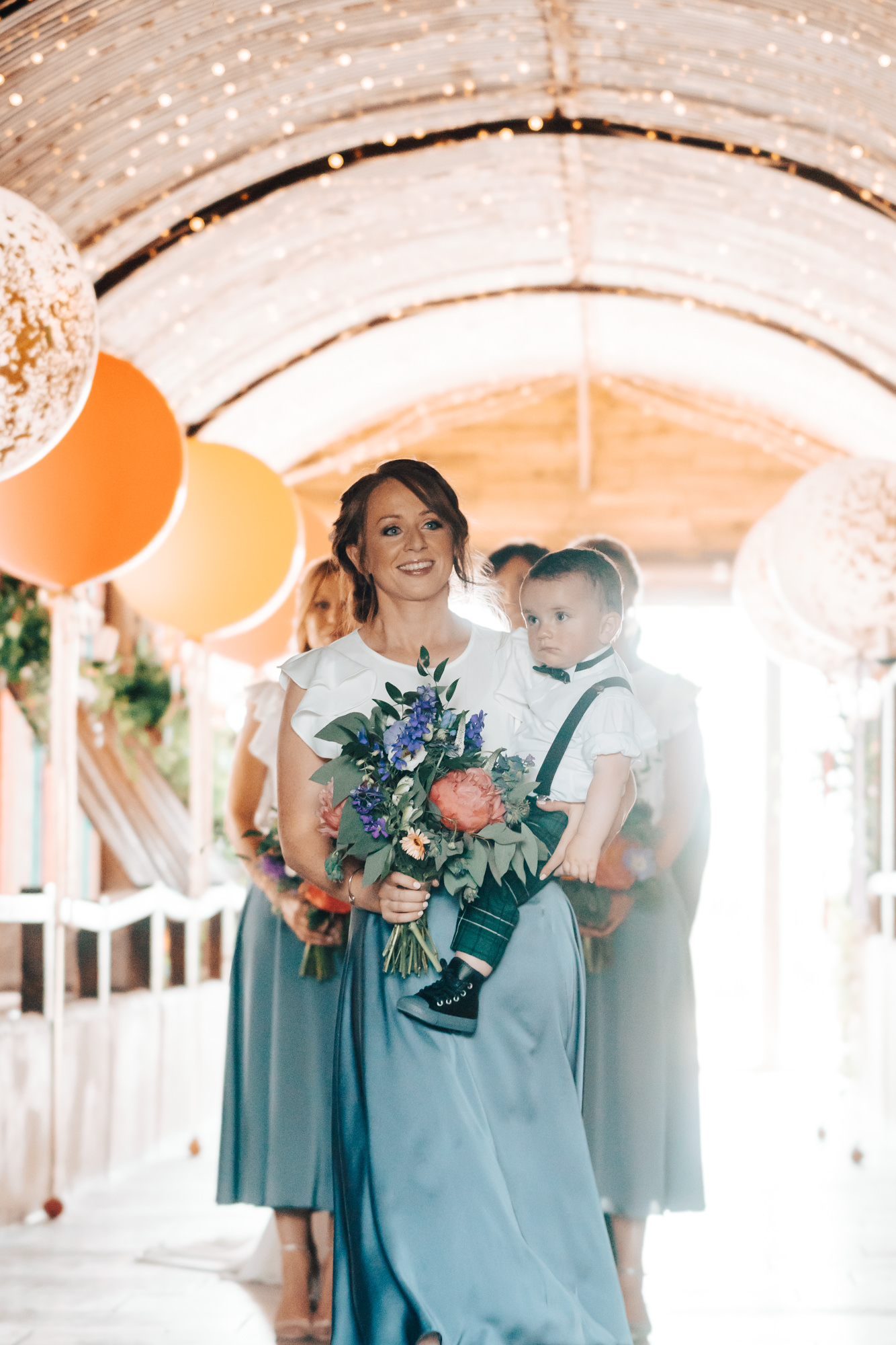 105 Colourful Cotswolds Summer wedding Pronovias bride