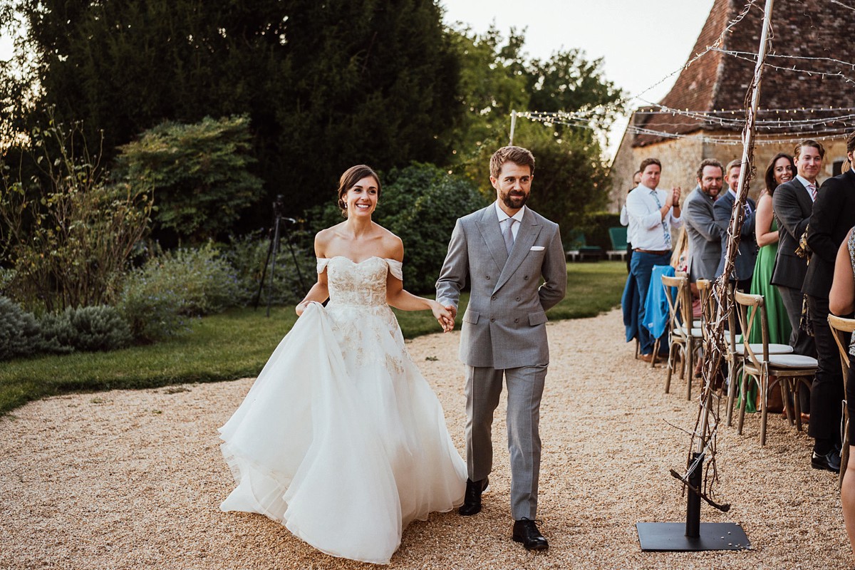 15 Outdoor French Chateau wedding Anne Barge dress