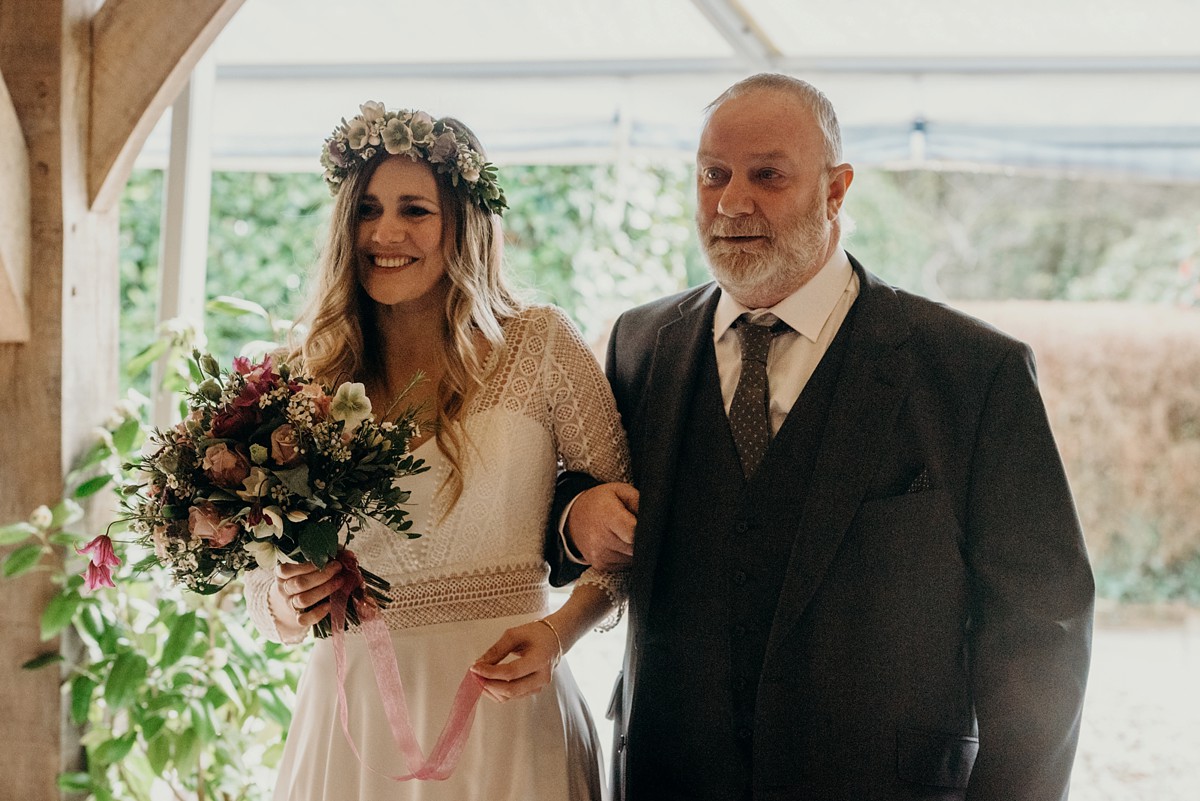 21 Rembo styling dress nature inspired Devon wedding - A Boho Bride in a Rembo Styling Gown and her Wedding Planned in 10 Weeks 21 Rembo styling dress nature inspired Devon wedding