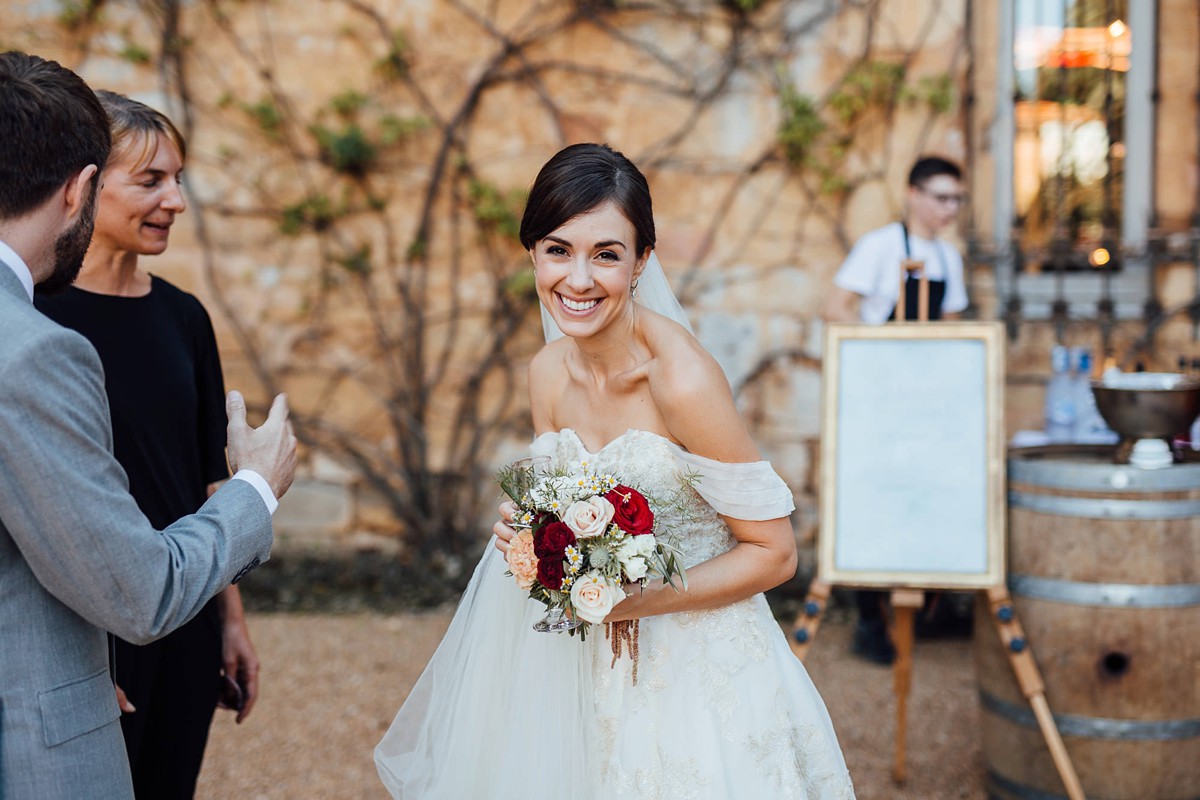 27 Outdoor French Chateau wedding Anne Barge dress