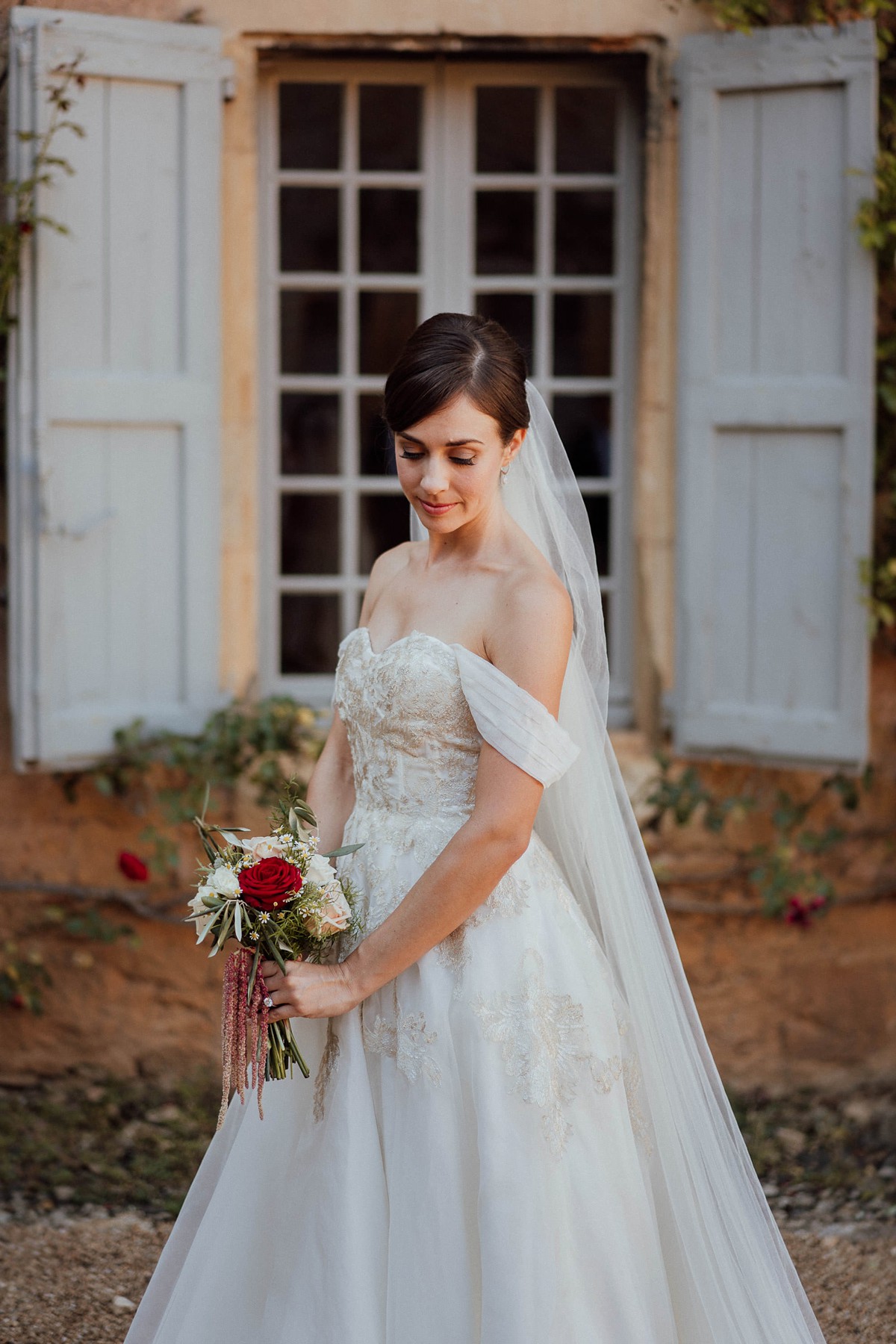 34 Outdoor French Chateau wedding Anne Barge dress