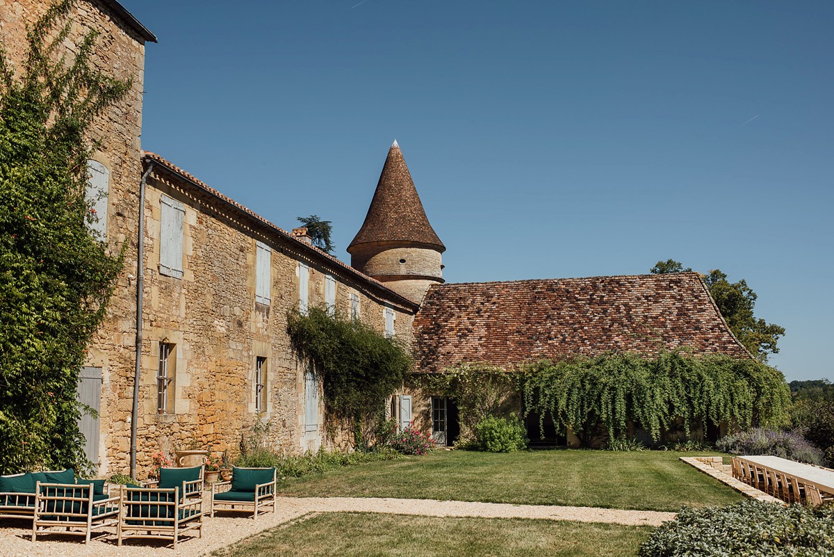 43 Outdoor French Chateau wedding Anne Barge dress