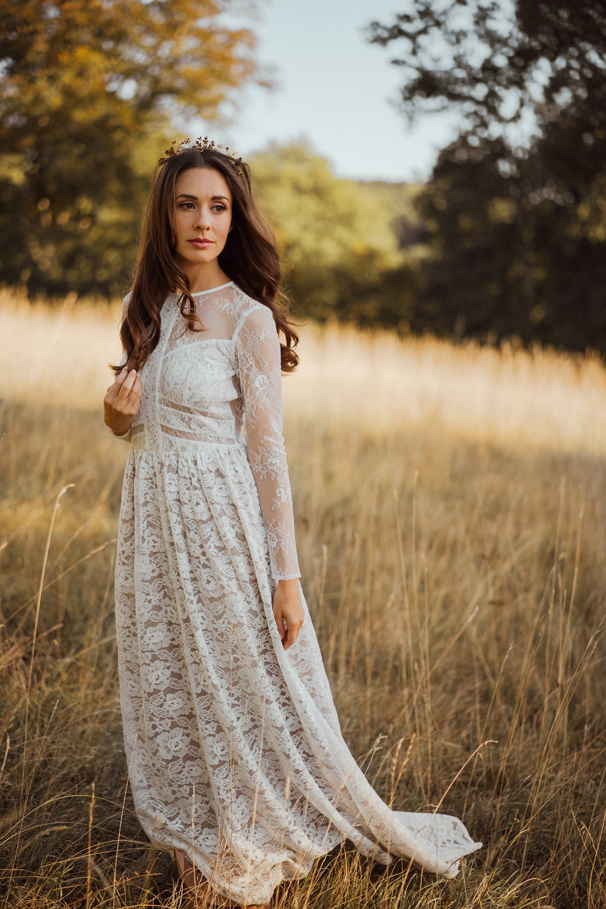 53 Outdoor French Chateau wedding Anne Barge dress