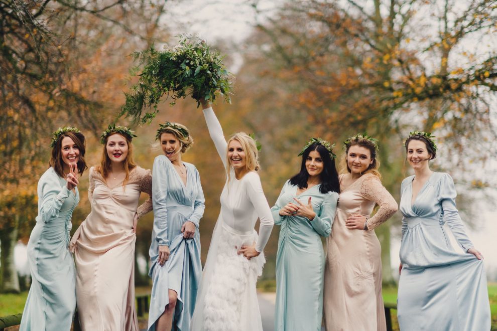 A Fun + Relaxed Babington House Winter Wedding with a Halfpenny London Bride + Last Minute Wedding Dress Panic 4 97 Babington House Wedding Halfpenny London tassel dress