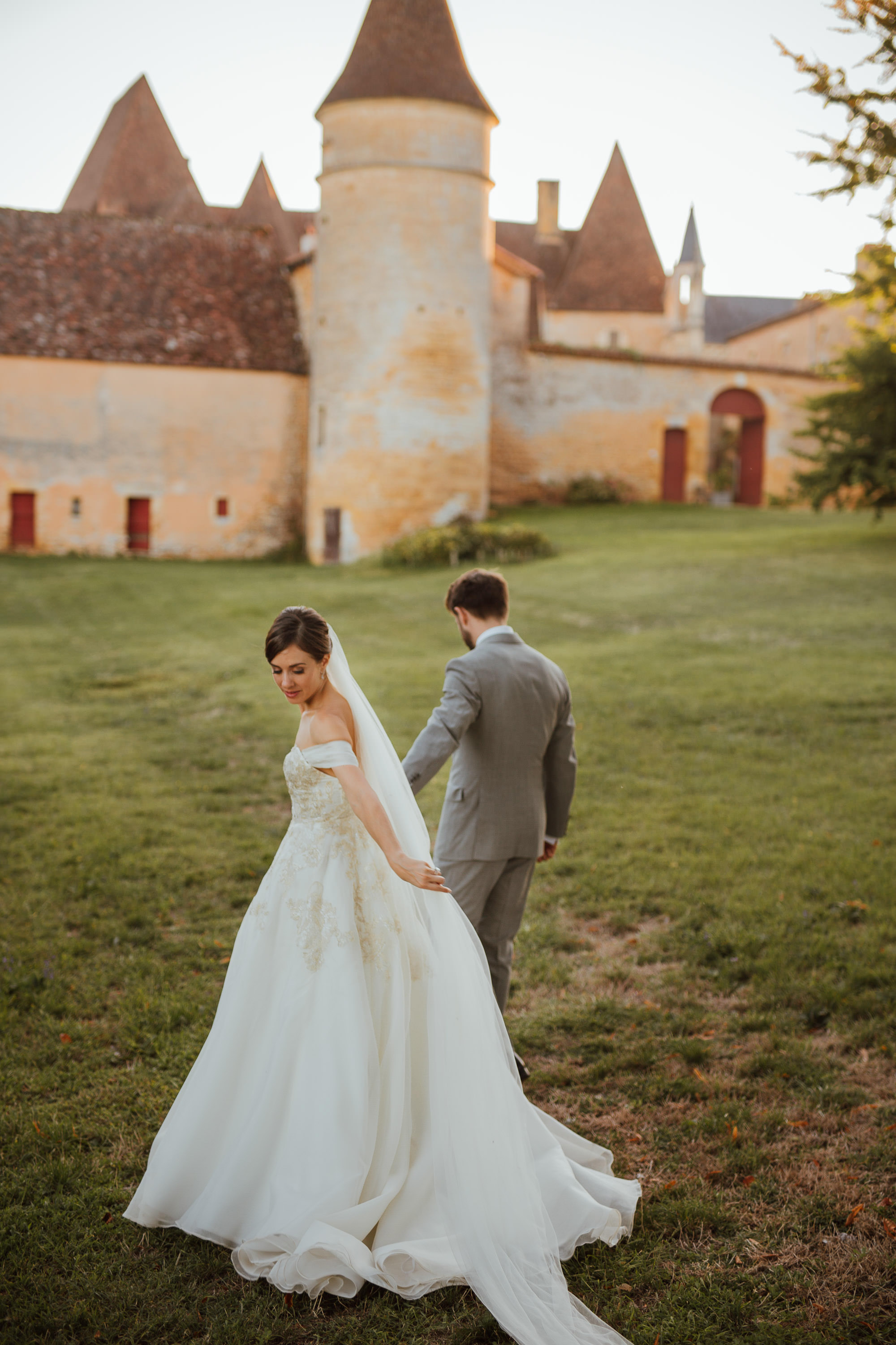 Anne Barge wedding dress French Chateau bride