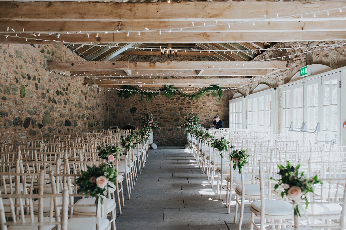 Charlie Brear bride elegant barn wedding 17