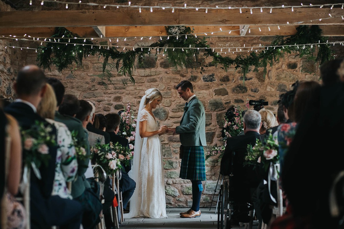 Charlie Brear bride elegant barn wedding 30