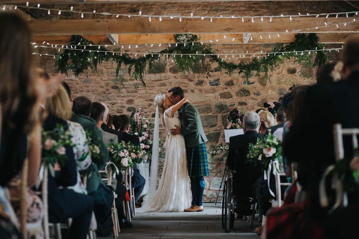 Charlie Brear bride elegant barn wedding 33