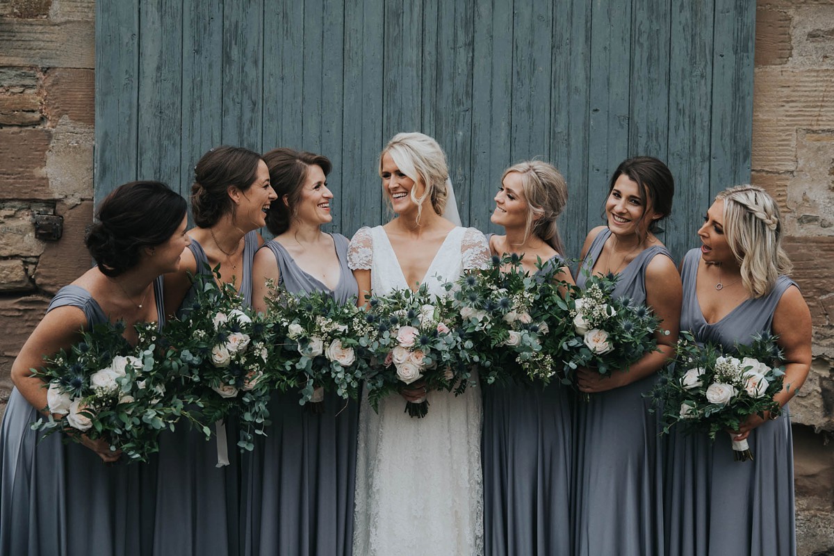 Charlie Brear bride elegant barn wedding 41