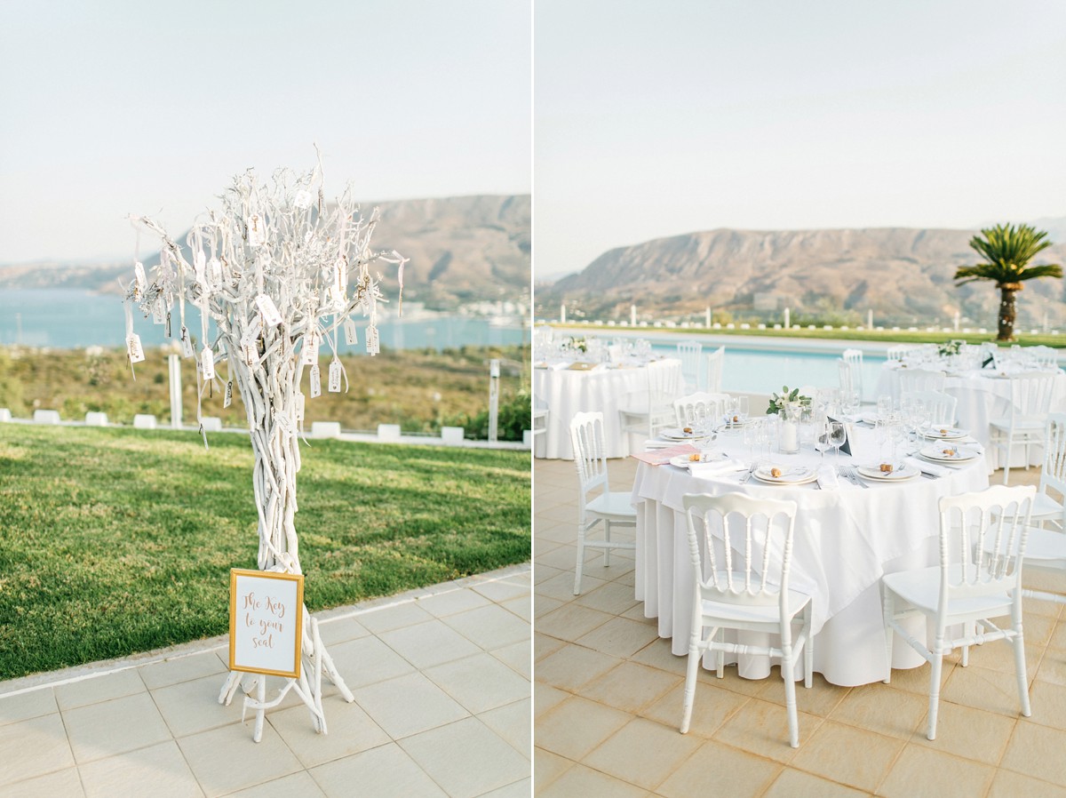 Floral wedding dress Sassi Holford wedding in Crete 17