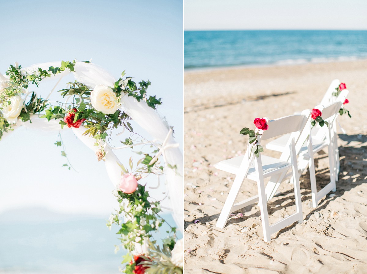 Floral wedding dress Sassi Holford wedding in Crete 2